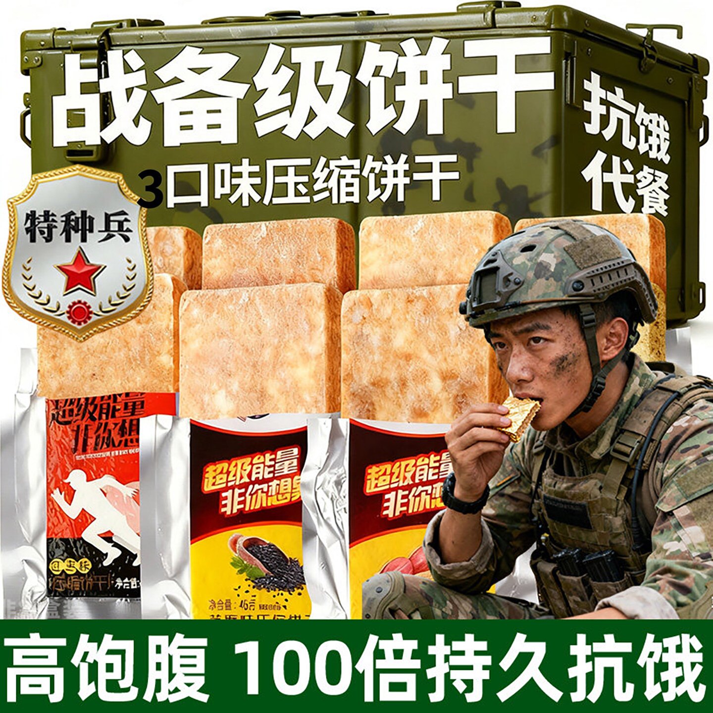 军粮级压缩饼干独立装应急饱腹