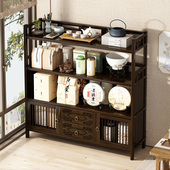 茶柜置物架家用茶水柜茶台边茶叶柜收纳柜茶桌边柜茶具架子置物架