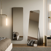 扬远 无框穿衣镜铝合金圆角落地镜壁挂两用全身镜高清大镜子1738