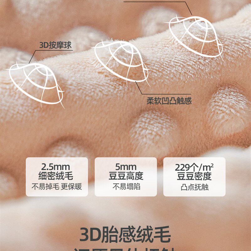 婴儿被子新生宝宝豆豆被纯棉秋冬季加厚幼儿园盖毯四季通用可拆卸