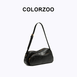 腋下包法棍包女2024新款 COLORZOO牛皮小眾設計法式 高級單肩手提包