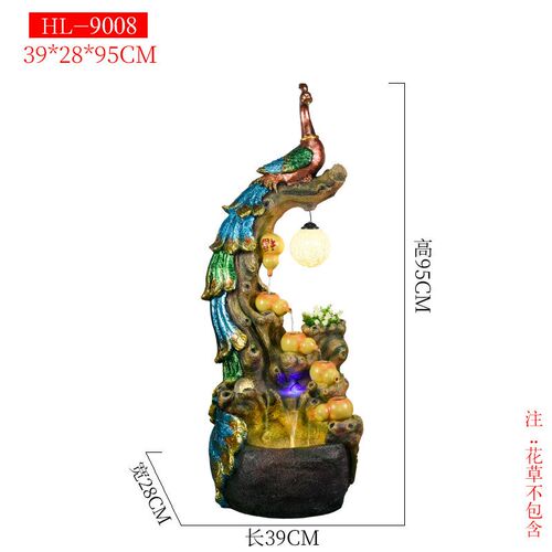 中式流水喷泉循环水室内装饰假山葫芦景观P沙发旁客厅落地招财