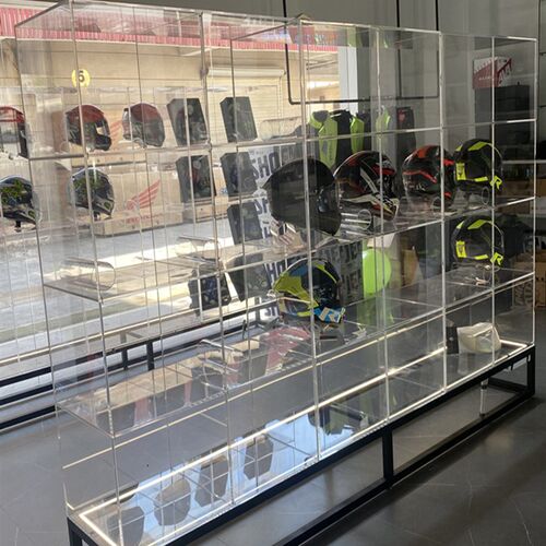 亚克力透明展示架货柜定制化妆品展示架鞋包置物架陈Y列架道具加