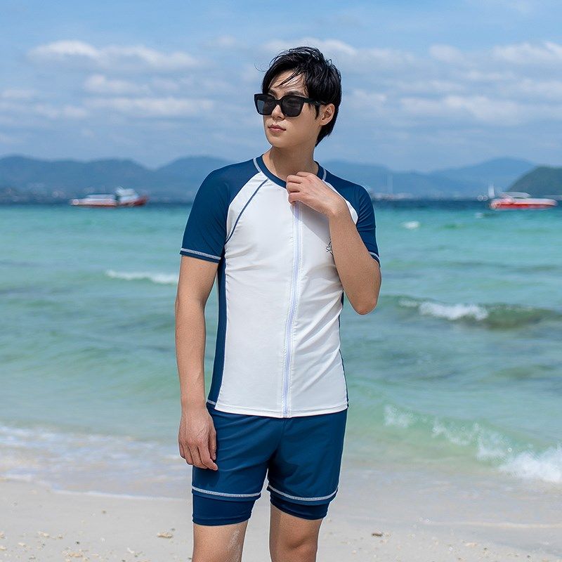 泳衣男款防尴尬大l码200斤宽松双层游泳裤泡温泉男士套装250斤