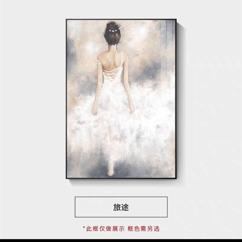 少女卧室床头温i馨装饰画客厅沙发背景墙竖版挂画玄关走廊人物壁