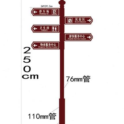 户外导向牌景区指引牌公园指路牌房产方向标路标识牌标指示牌立式