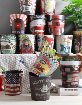 欧式皮革垃圾桶家用客厅复古无盖收纳筒饭店卧室酒吧装饰时尚纸篓