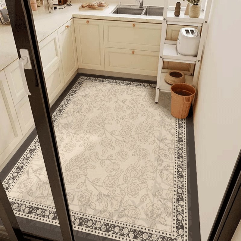 厨房满铺地垫大面积可擦免洗防水防油防滑全铺脚垫可裁剪pvc地毯