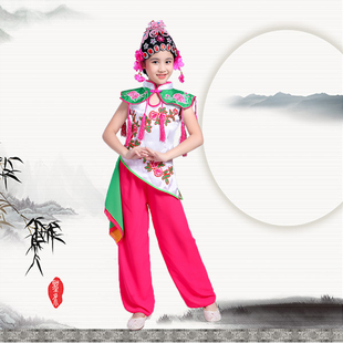 儿童俏花旦演出服戏服京剧民族舞小红娘小花旦戏剧表演服装 戏曲装