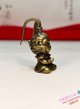 纯黄铜齐天大圣孙悟空斗战胜佛生肖猴子美猴王汽车中控台内饰摆件