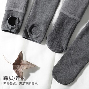 不掉裆 袜女胖mm200斤加肥加大踩脚保暖加绒春秋冬款 大码 打底连裤