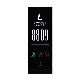 酒店电子门牌定制宾馆客房发光触摸门铃门显房间号LED带灯指示牌