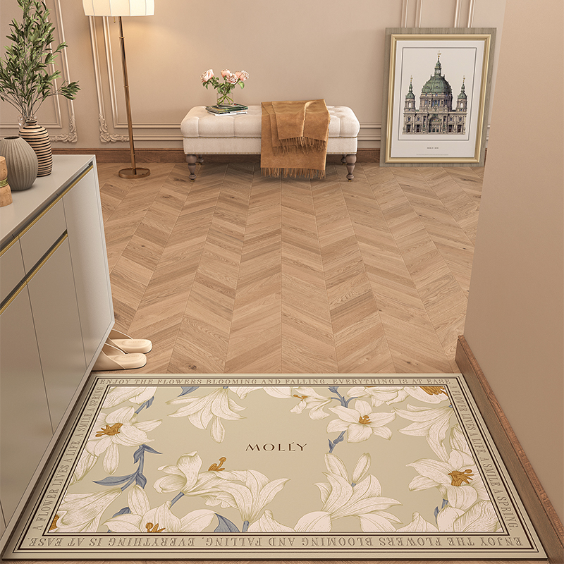 美式拱形入户门地垫pvc皮革进门门口玄关地毯免洗防滑脚垫门垫