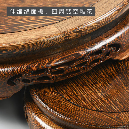 鸡翅木花瓶底座实木圆形花盆佛像鱼缸茶壶石头底座木托架摆件底座