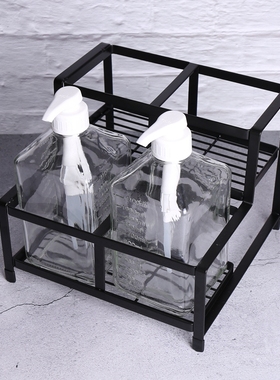 糖压瓶固定底座奶茶店糖浆架不锈钢糖压瓶架子商用咖啡糖浆收纳架