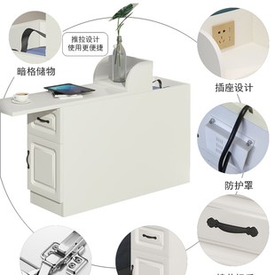 角柜北欧式角几电话几侧边柜简约可充电扶手组装客厅窄小沙发边几
