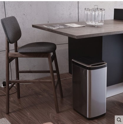 JAH创意家用不锈钢智能感应垃圾桶自动厨房客厅卧室双翼电动开盖