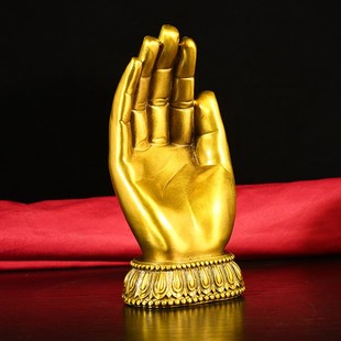 黄铜纯铜大号如来神掌佛手五指山铜观音佛手只手遮天铜工艺品摆件
