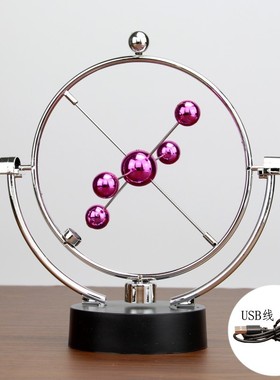 usb电池两用电动摇摆器 天体轨道永动仪地球摇摆摆件益智学生礼品