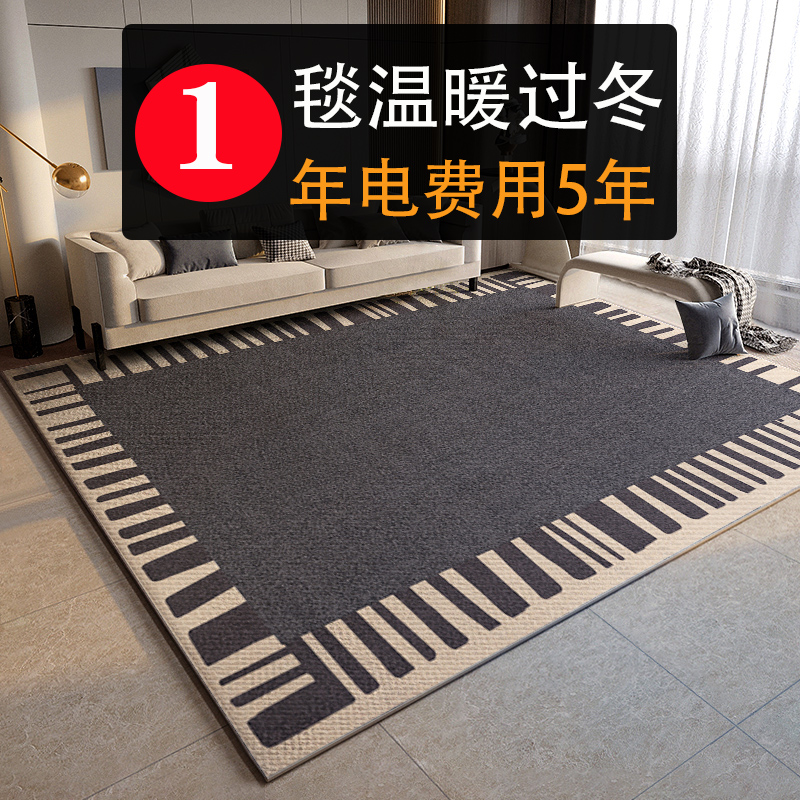 客厅家用电热地毯石墨烯地暖垫儿童爬爬发热取暖垫2023新款可拆洗