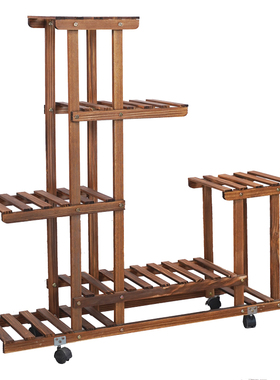 辈辈爱实木阳台多层花架子室内客厅落地花盆植物架置物鞋架