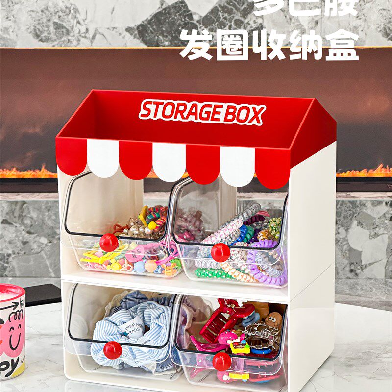 儿童发饰收c纳盒小女孩皮筋发夹发圈发饰多层抽屉式储物盒子首饰