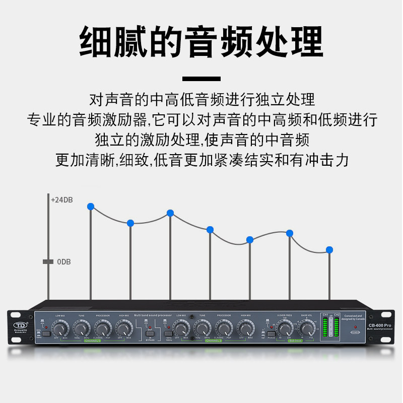 TD 专业人声效果器m带独立低频输出处理器 舞台演出KTV音频激励器