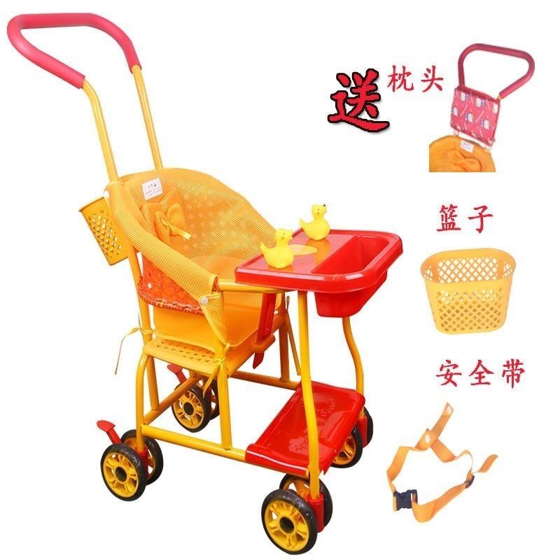 夏季婴幼儿可携式手推车婴儿手推车轻G便外出易洗车宝宝可坐仿藤