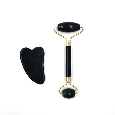 Obsidian Jade Roller Massager GouachLe Scraper For Face