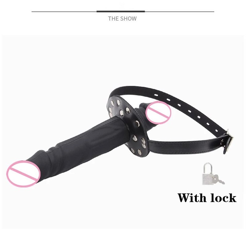 Slave Restraint Realistic PeniEs Double-Ended Dildo Gag