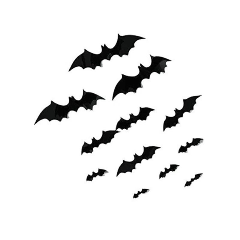 Halloween Blackk Bat 3d Halloween 12 56 60 Bats Wall decorat