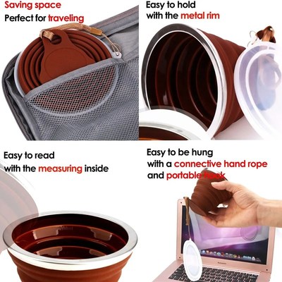 Silicone gFoldable Cup Collapsible Telescopic Cute Water Bot