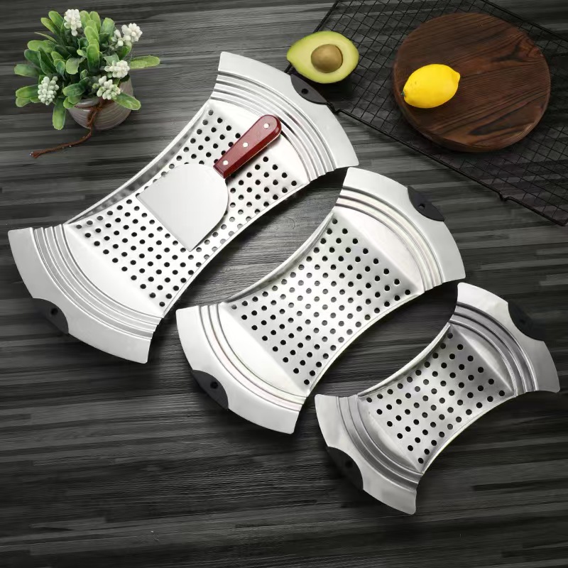 不锈钢大孔凉虾漏勺面食工具