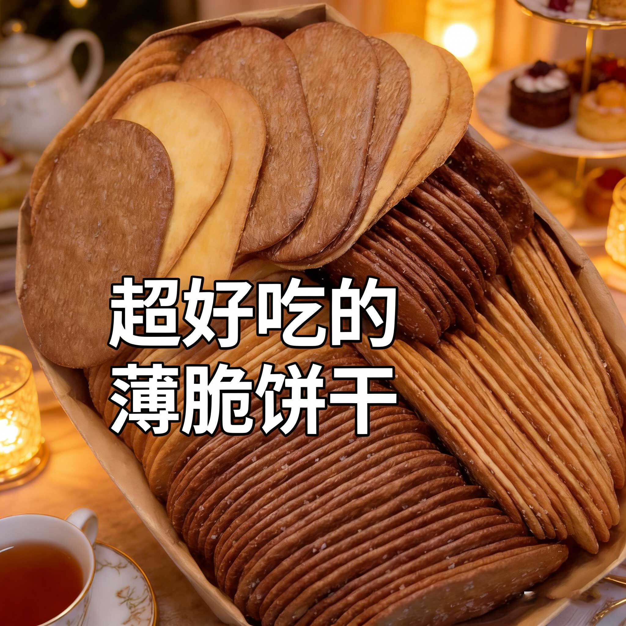 薄脆饼干零食散装多口味巧克力椰奶小吃休闲食品早餐糖粒薄饼整箱