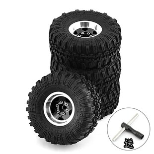 1/18 TRX4M路虎烈马1.0英寸轮胎轮毂 攀爬车铝合金轮毂 SCX24 FMS