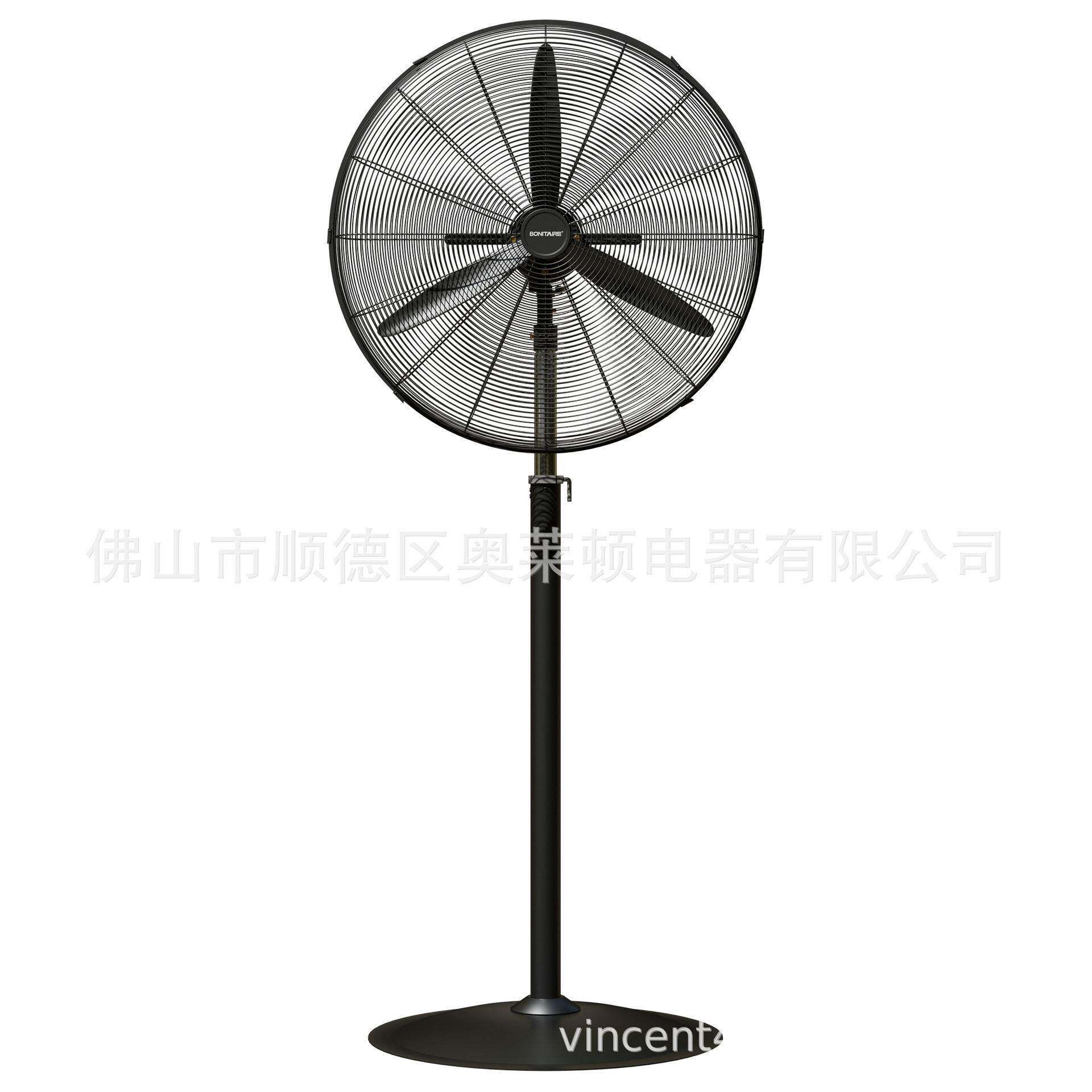 工业落地扇大功率加厚密网铁叶牛角落地扇工厂商用风扇