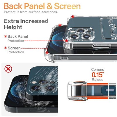适用clear shockproof case iphone16 15 14 13 12 11 pWro max x