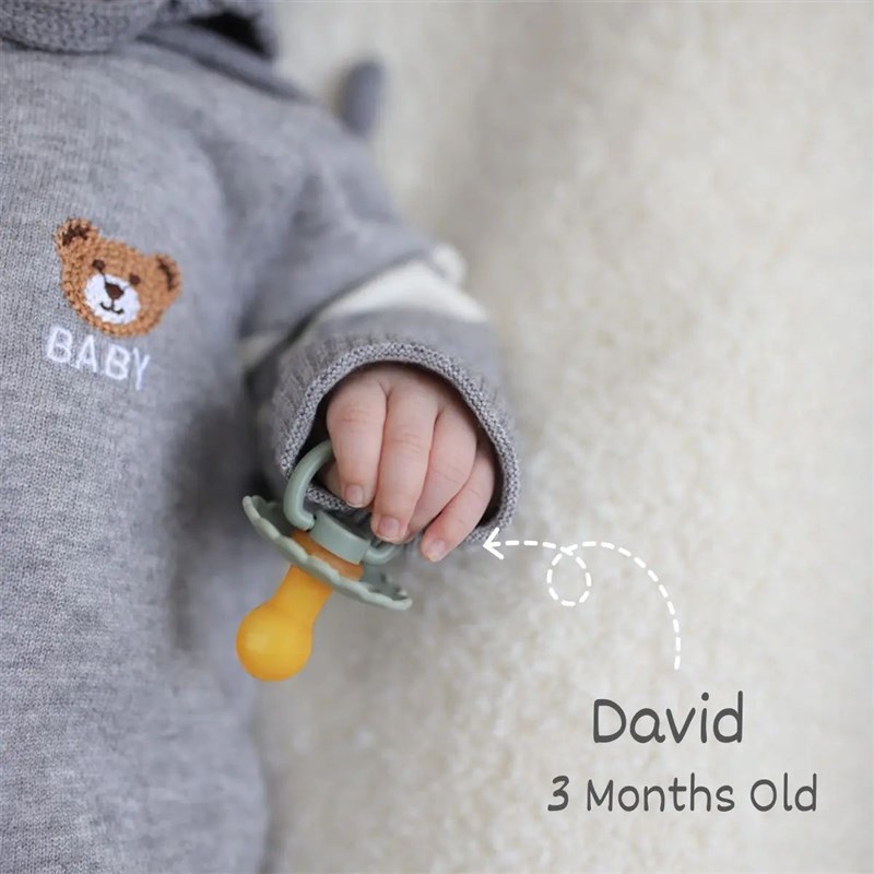 Erduo Baby Pacifier Natural Latex Rubber SoftQ Round Nipple