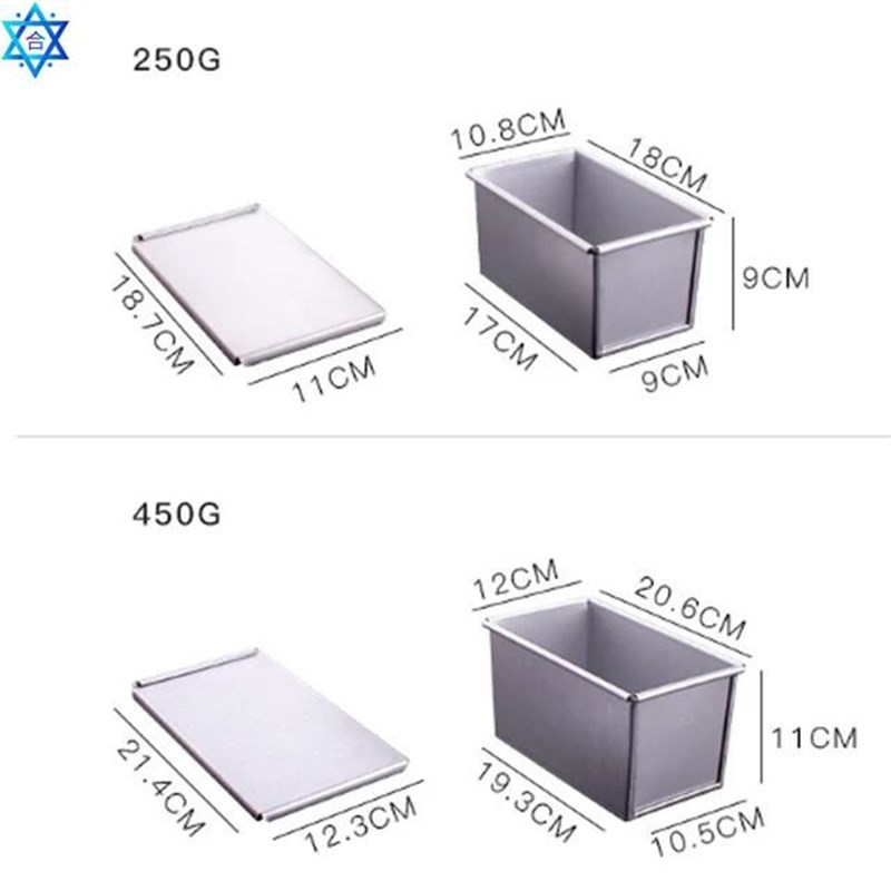 Toast boxes Bread Lqoaf Pan cake mold baking tool with lid