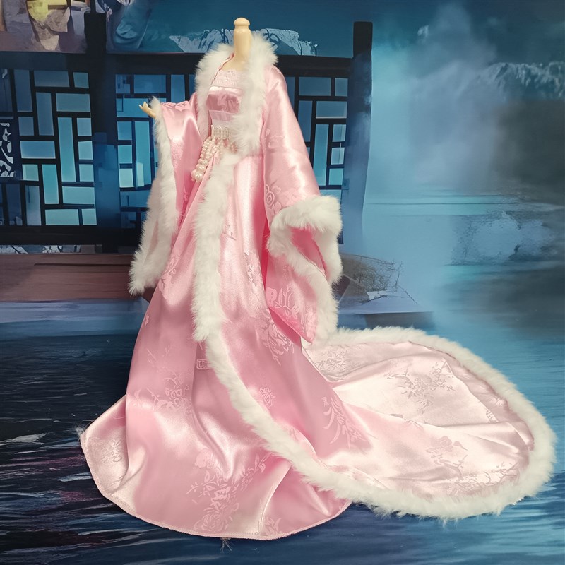 30厘米娃娃服饰6分公主配件头饰古风装汉服换装衣服女孩生日礼物