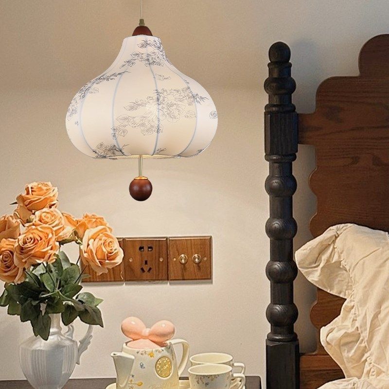 大观园法式复古餐厅吊灯日式侘寂风艺术创意灯笼卧室布艺吊灯397J,家装灯饰光源,餐厅吊灯,淘宝优惠券,粉丝福利购,淘宝优惠卷