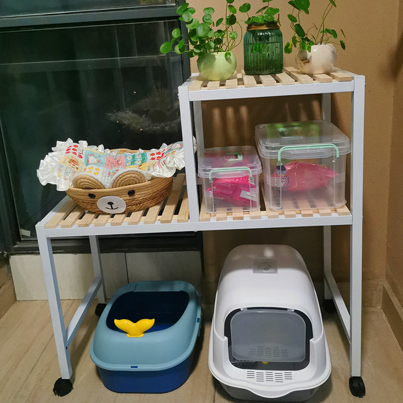 阶梯猫爬架花架猫砂盆置物架多层宠物用品收纳阳台猫窝笼鱼缸架子