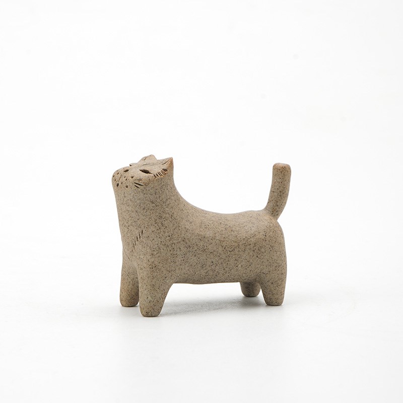 宛玉 茶宠陶泥 茶宠摆件 小猫咪 茶桌上的玩具