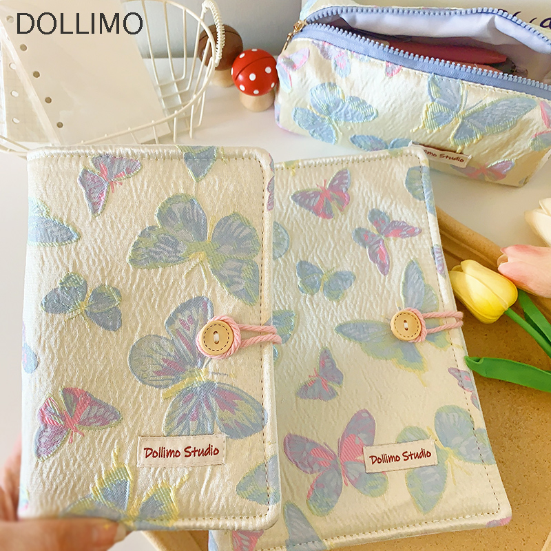 Do家  手帐本A5A6 浮光浅蝶浮雕小立体感可拆卸活页笔记本 复古厚