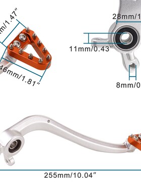 银白杆橙色头 克维思K16/K18 恒舰风冷/NC越野车制动臂 刹车踏板