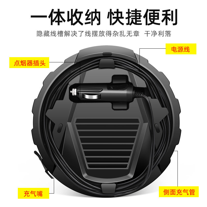 汽车打气筒带气压表小车专用打气泵车载监测器充气泵胎压泵压力表