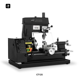 呲铁CT125迷你小车床钻铣床微型车床钟表机床教学机多功能工具机