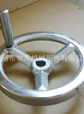定制铁手轮16 18*20028*32025*320喷砂镀铬铁圆轮缘手柄 铸铁手轮