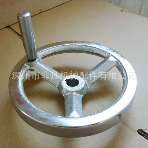 定制铁手轮16 18*20028*32025*320喷砂镀铬铁圆轮缘手柄 铸铁手轮