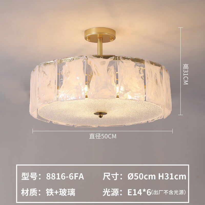 意式轻奢吸顶灯后现代简约客厅主卧室个性创意设计师网红玻璃灯具